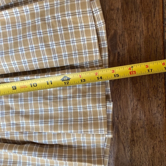 Zara Pleated Mini Skirt Tan Plaid Girls sz 13-14 Preppy School Fall - Picture 5 of 7